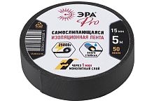 Изолента ЭРА PRO PROSELF самослипающаяся 15мм х 5м черная картинка 